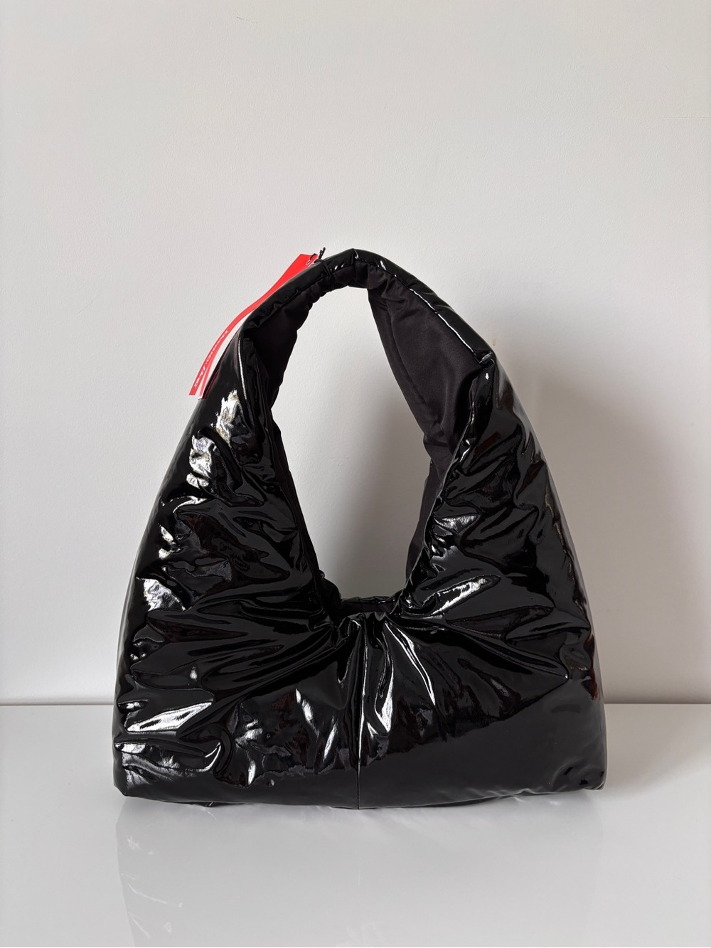 Holt Renfrew Black Glossy Hobo Bag